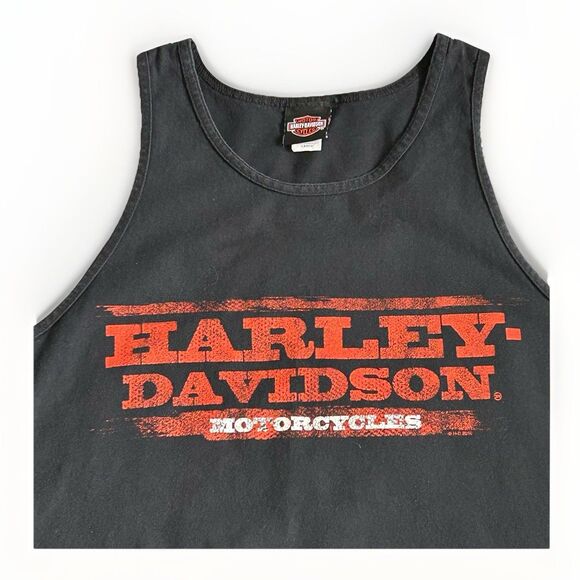 Harley Davidson Mens L Tank Top Y2K Heritage Fort Walton Beach 2010 Graphics - Picture 3 of 10